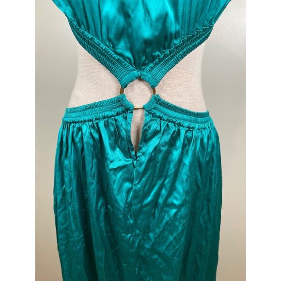 Cult Gaia Theia Cutout Backless Azure Teal Maxi Dress Size Small - Picture 6 of 11